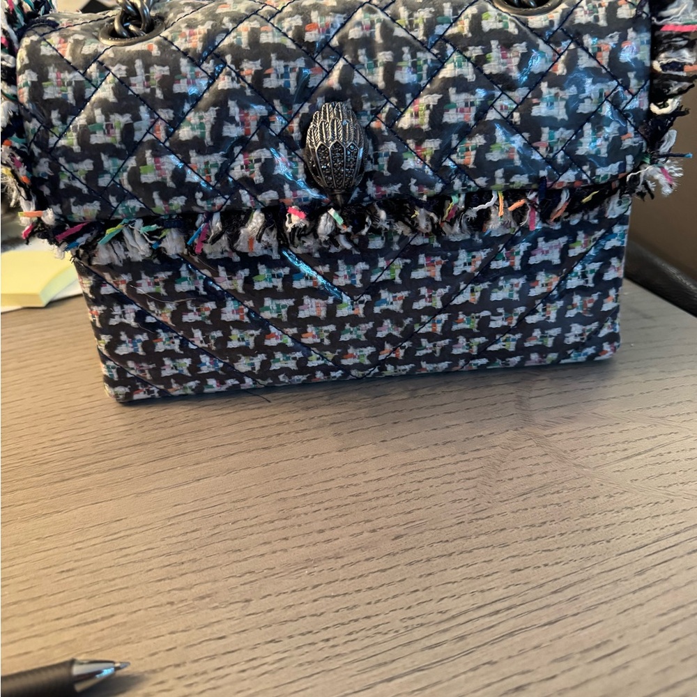 Kurt Geiger Black Multicolor Quilted Shoulder Bag